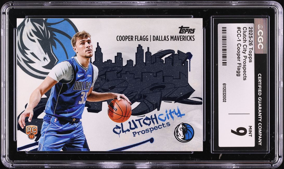 2025 Topps Clutch City Prospects Cooper Flagg ROOKIE #CC-1 CGC 9 MINT