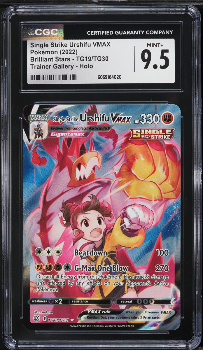 2022 Pokemon SWSH Brilliant Stars Single Strike Urshifu VMAX #TG19 CGC 9.5 MINT+