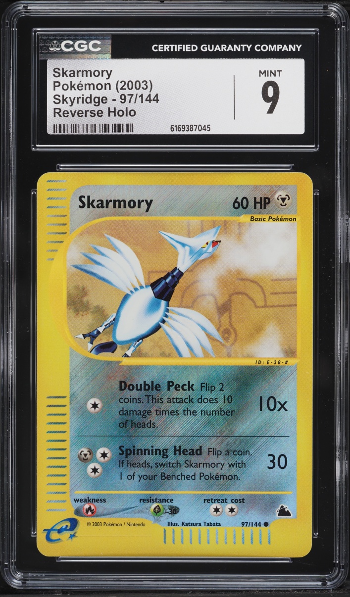 2003 Pokemon Skyridge Reverse Holo Skarmory #97 CGC 9 MINT