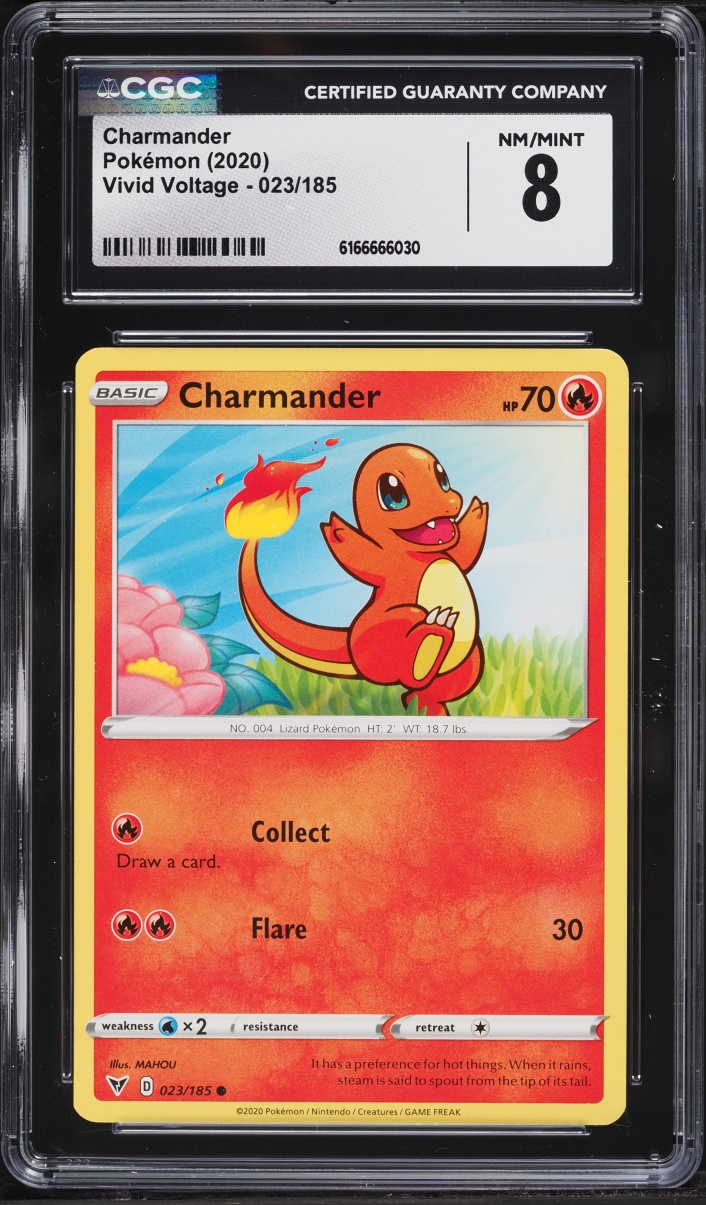 2020 Pokemon Sword & Shield Vivid Voltage Charmander #23 CGC 8 NM-MT