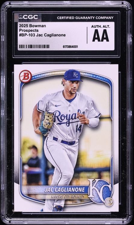 2025 Bowman Jac Caglianone PROSPECT #BP-103 CGC ALTERED AUTH