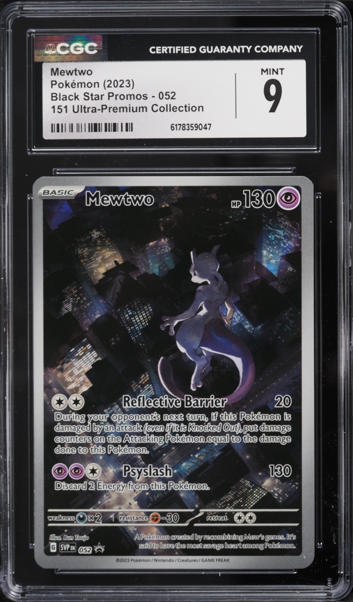 2023 Pokemon Scarlet & Violet Promo 151 Ultra Premium Collection Full Art Mewtwo #52 CGC 9 MINT