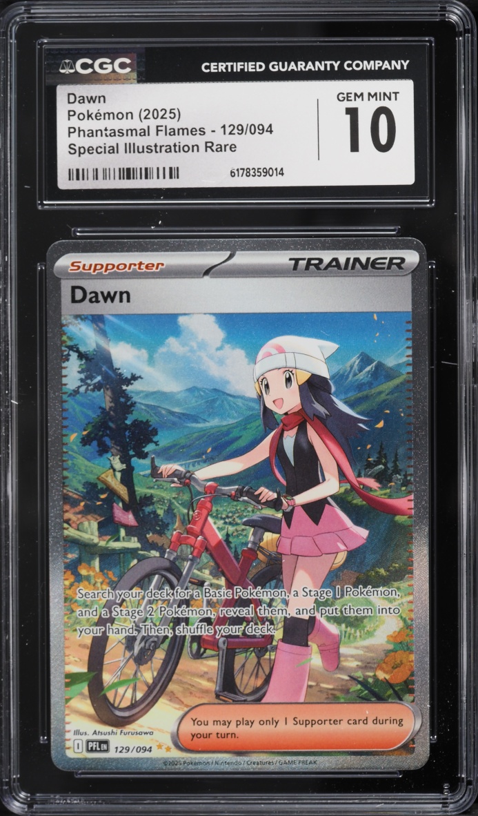 2025 Pokemon Mega Evolution Phantasmal Flames SIR Dawn #129 CGC 10 GEM MINT