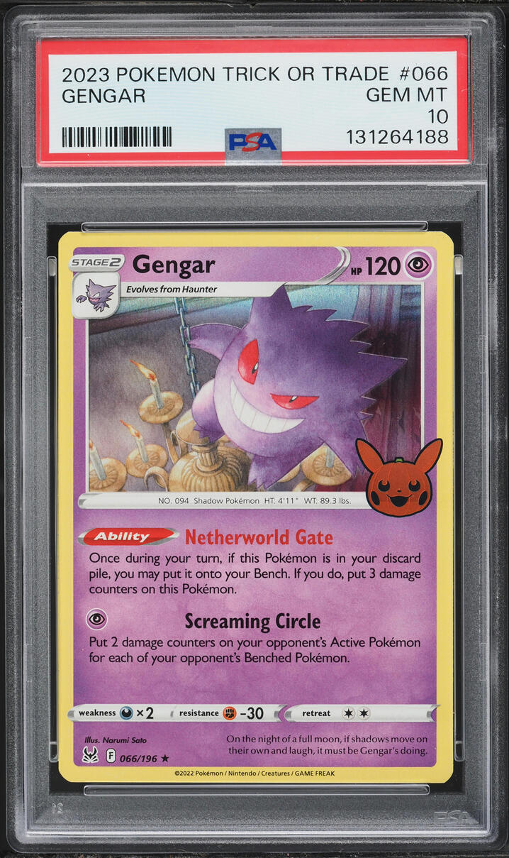 2023 Pokemon Scarlet & Violet Trick Or Trade Holo Gengar #66 PSA 10 GEM MINT