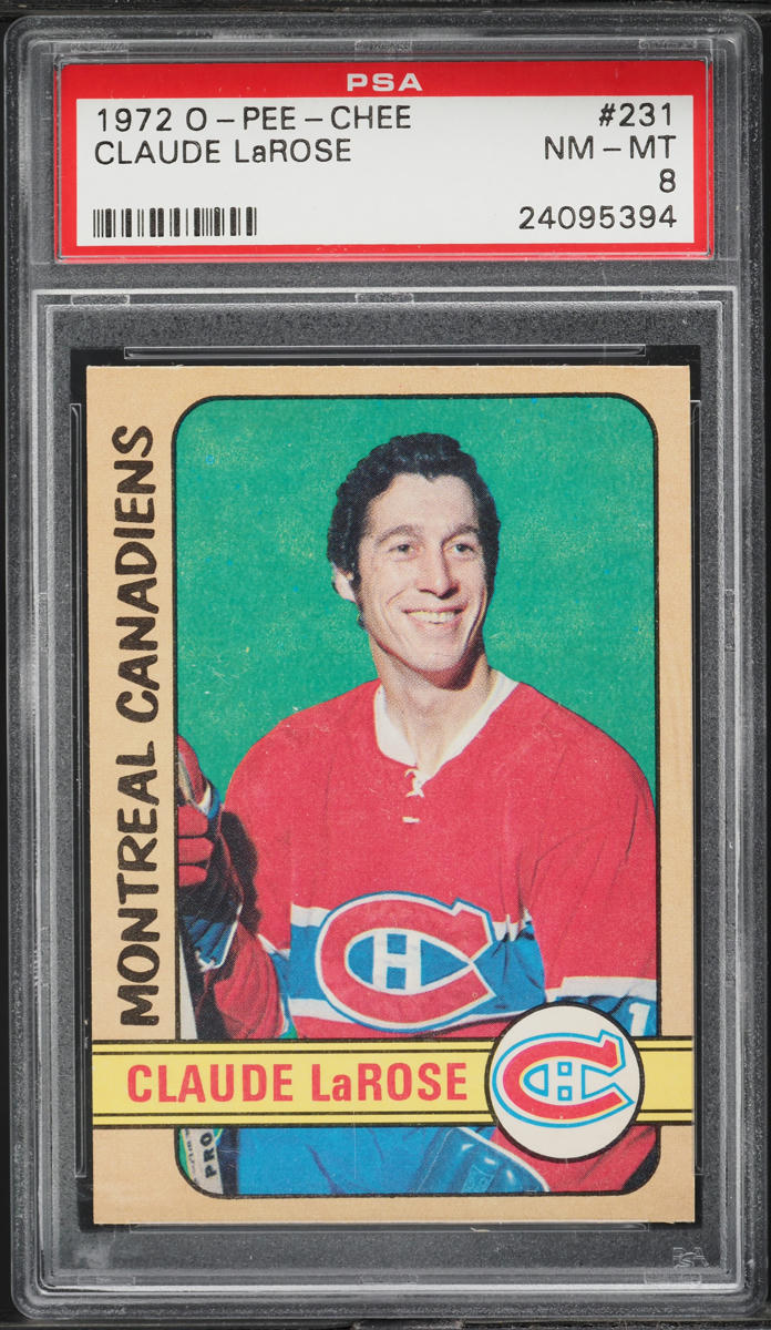 1972 O-Pee-Chee Hockey Claude Larose #231 PSA 8 NM-MT