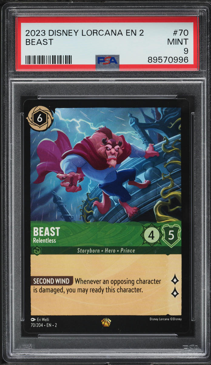 2023 Disney Lorcana Rise Of The Floodborn Beast #70 PSA 9 MINT