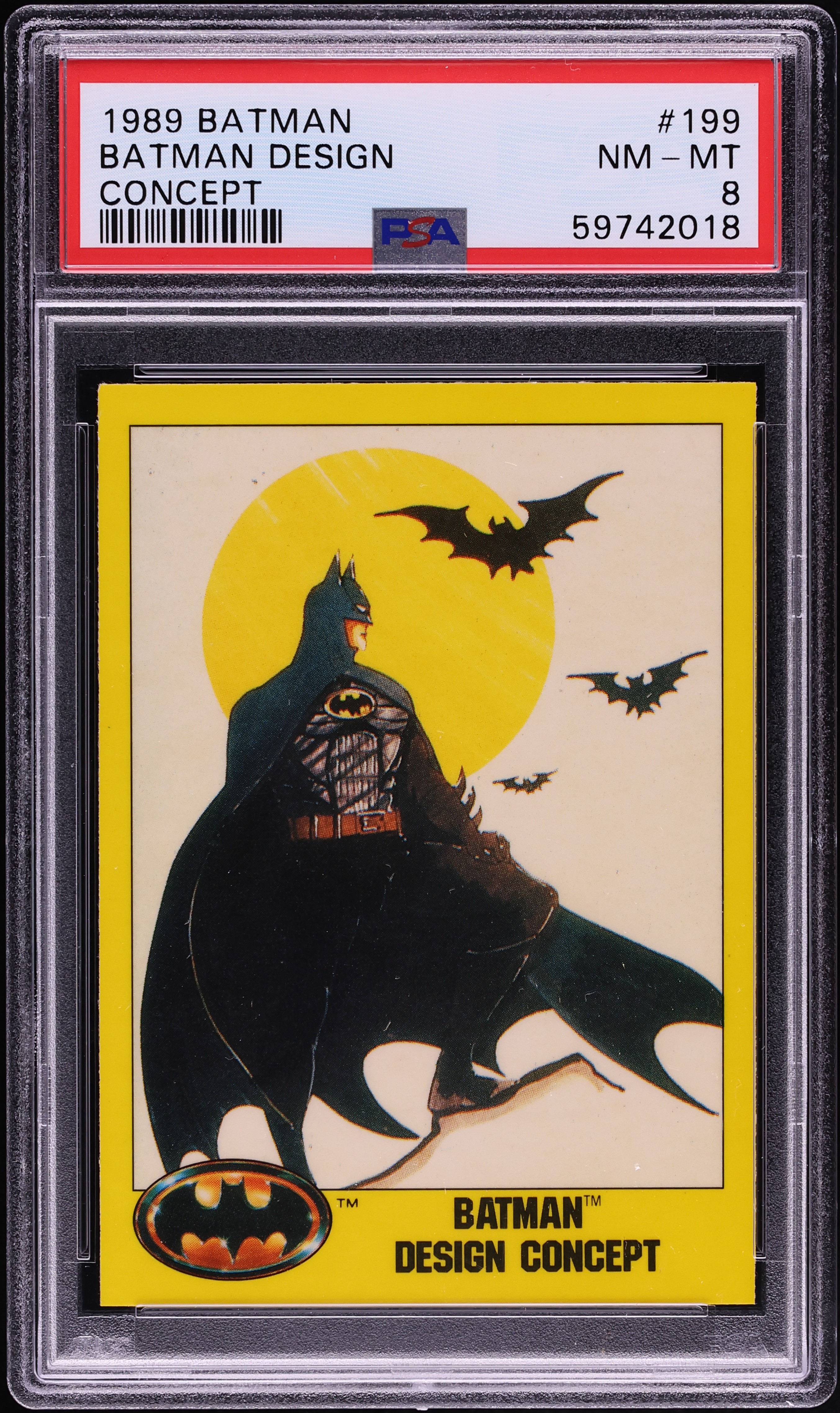 1989 Batman Concept Design #199 PSA 8 NM-MT