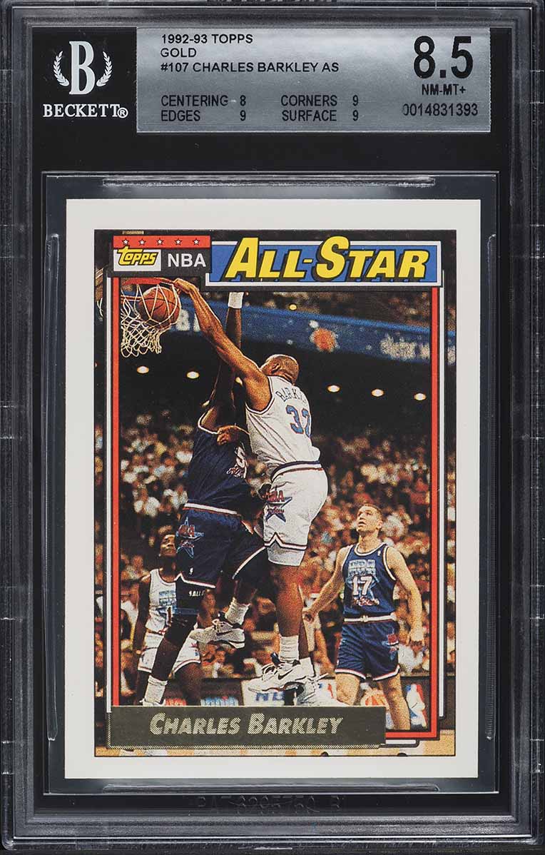 1992 Topps Gold Charles Barkley ALL-STAR #107 BGS 8.5 NM-MT+ - Main Image