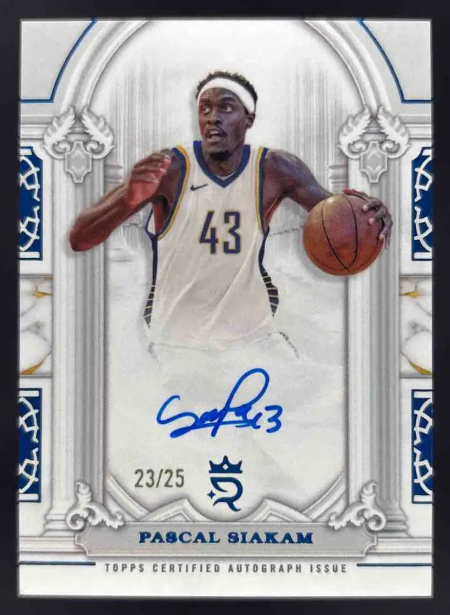 Pascal Siakam Prizm Gold RC Auto 10枚限定 2023 Topps Royalty Collection Pillars of Greatness Blue