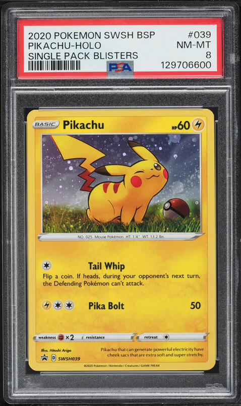 2020 Pokemon Japanese Sword & Shield Promo Pikapika! Holo Pikachu