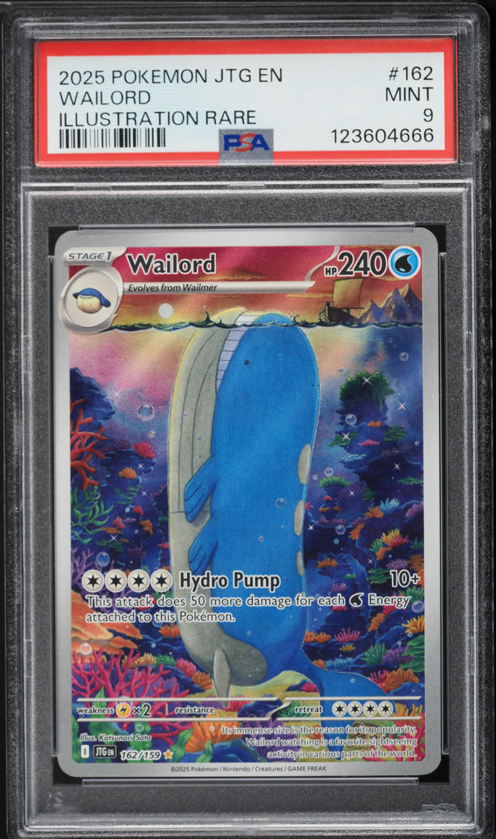 2025 Pokemon Scarlet & Violet Journey Together IR Wailord #162 PSA 9 MINT