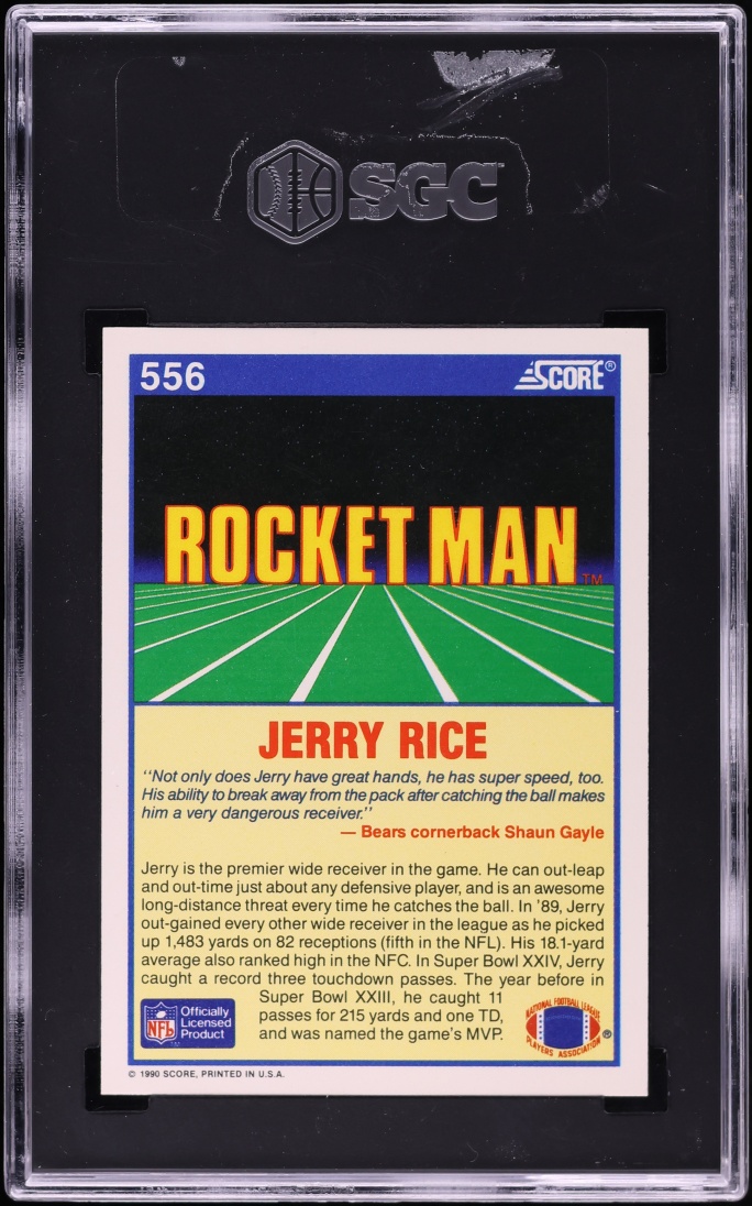 1990 Score Rocket Man Jerry Rice #556 SGC 10 GEM MINT