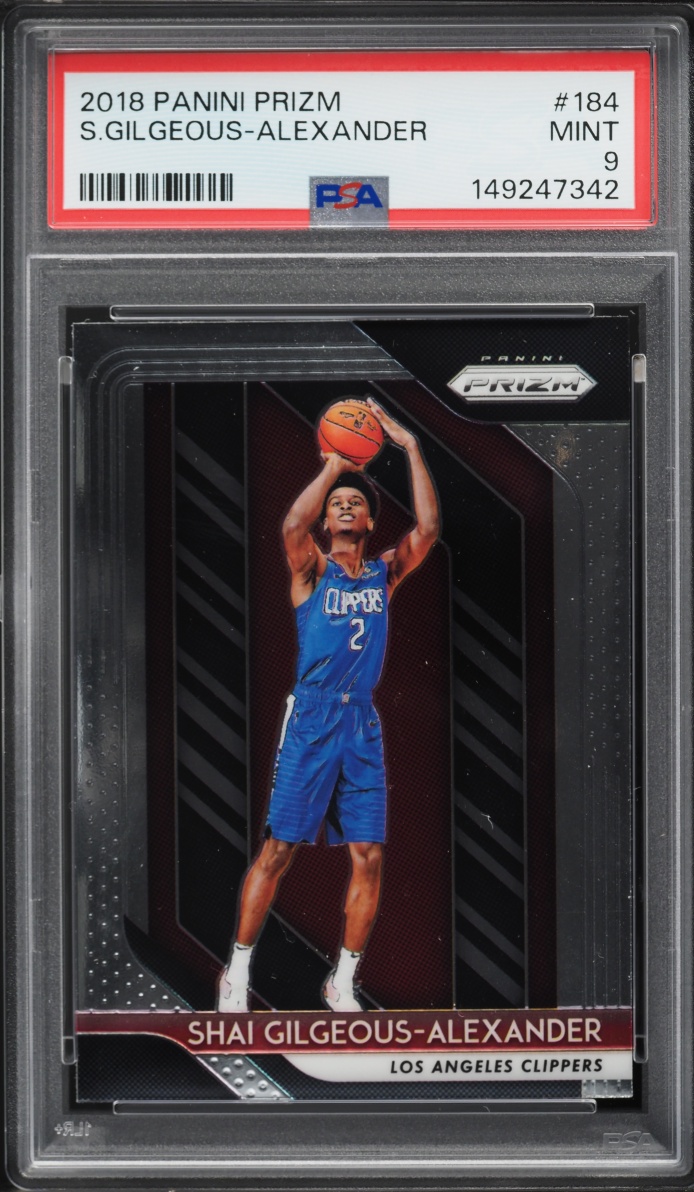 2018 Panini Prizm Shai Gilgeous-Alexander ROOKIE #184 PSA 9 MINT