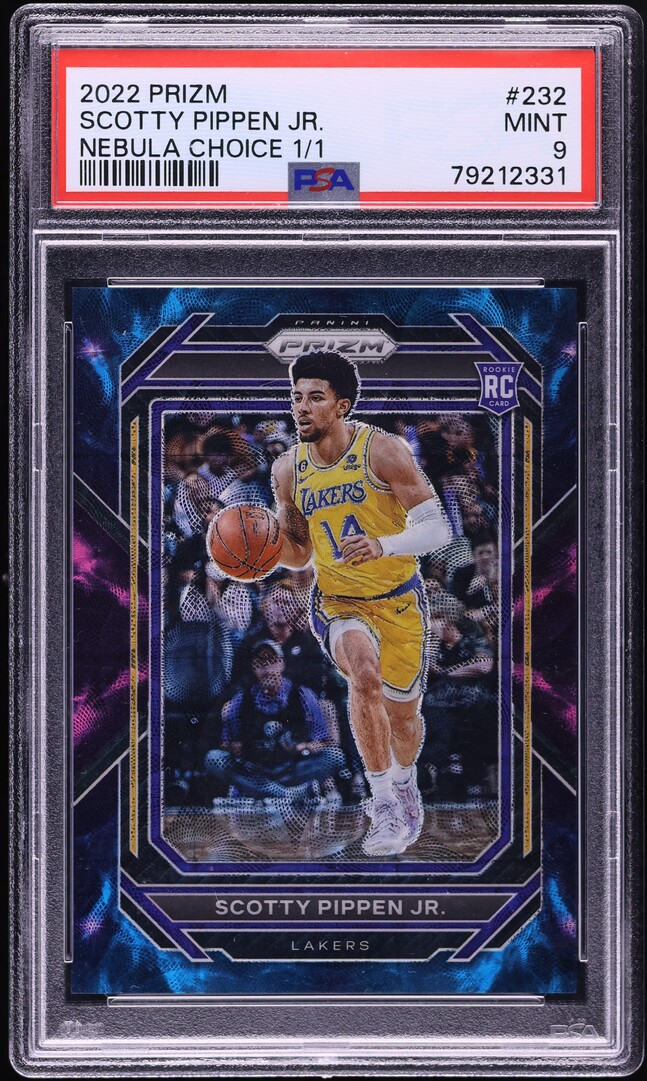 2022 Panini Prizm Nebula Choice Scotty Pippen Jr. ROOKIE 1/1 #232 PSA 9 MINT