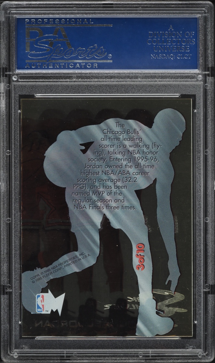 1995 Metal Slick Silver Michael Jordan #3 PSA 10 GEM MINT