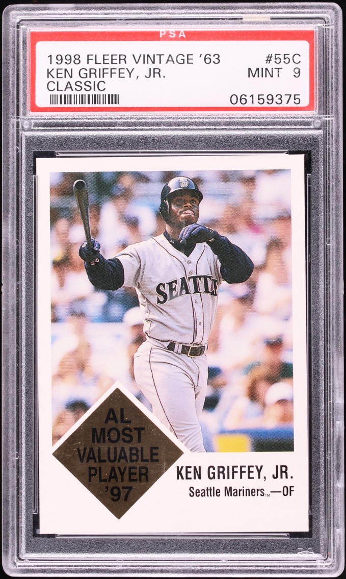 1998 Fleer Vintage 63 Classic Ken Griffey Jr. /63 #55C PSA 9 MINT - Photo 1