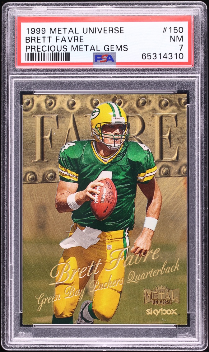 1999 Metal Universe Precious Metal Gems PMG Brett Favre /50 #150 PSA 7 NRMT - Photo 1
