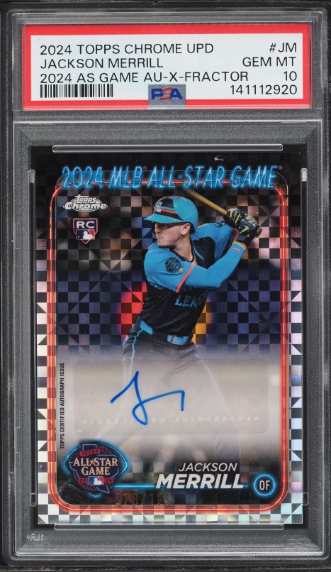 2024 Topps Chrome Green Refractor Jackson Merrill ROOKIE AUTO /99