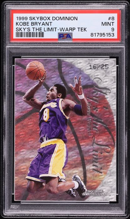 1999 Skybox Dominion Sky's The Limit Warp Tek Kobe Bryant /25 #8 PSA 9 MINT
