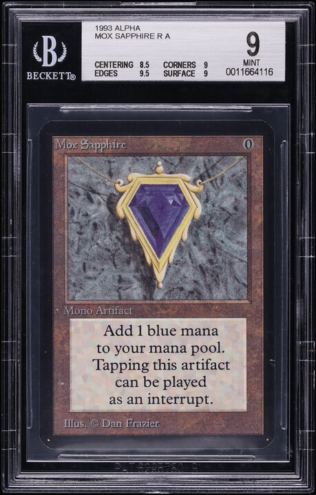 マジック：ザ・ギャザリング unlimited Mox Jet 1993 Magic The Gathering MTG Unlimited Mox Jet BGS 8.5 NM-MT+ on