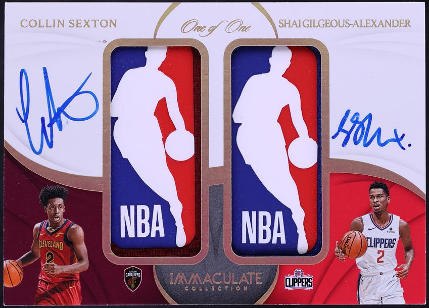 2018 Immaculate Collin Sexton Shai Gilgeous-Alexander ROOKIE LOGOMAN PATCH AUTO 1/1 CGC AUTH