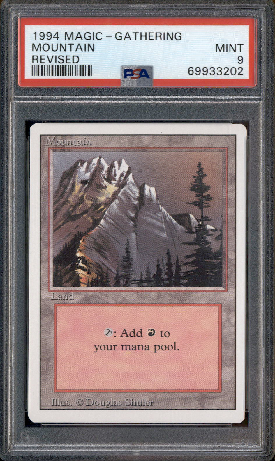 1994 Magic the Gathering Revised Mountain PSA 9 on Fanatics Collect