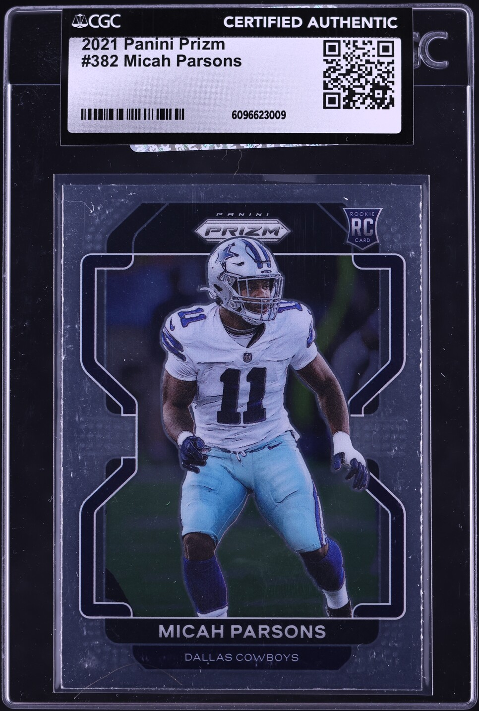 2021 Panini Prizm Micah Parsons ROOKIE #382 CGC AUTH