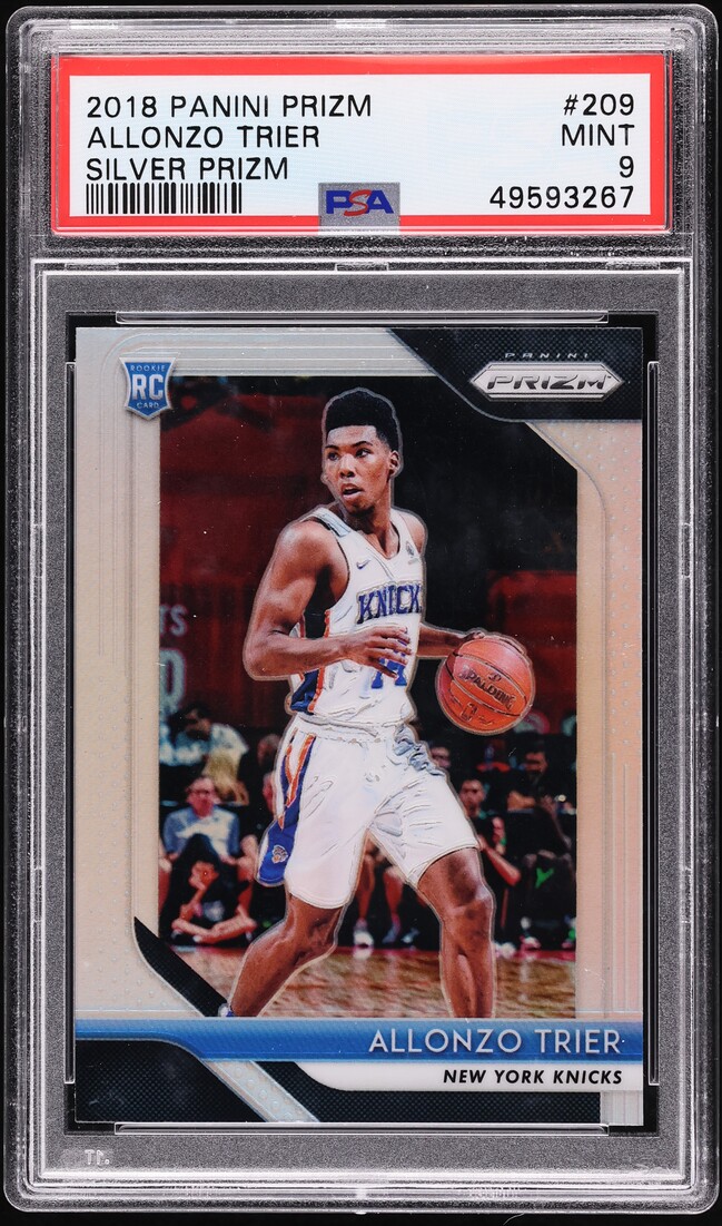 2018 Panini Prizm Silver Allonzo Trier ROOKIE #209 PSA 9 MINT