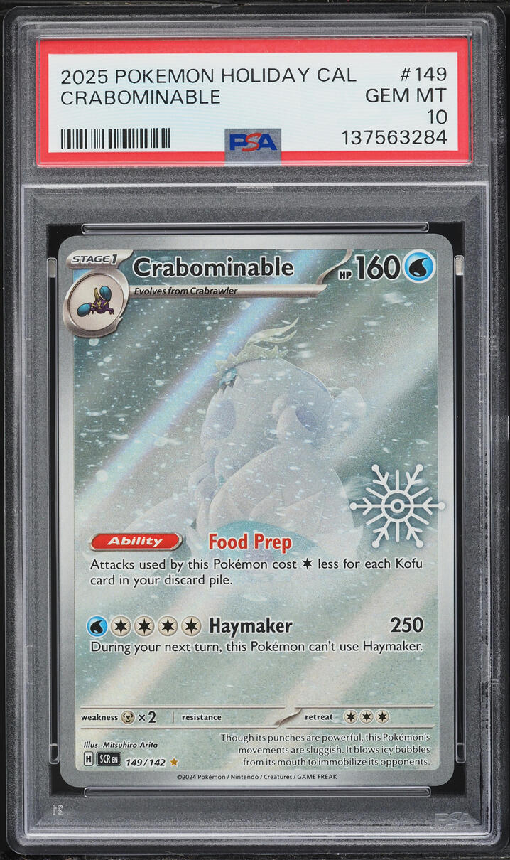 2025 Pokemon Scarlet & Violet Holiday Calendar IR Crabominable #149 PSA 10 GEM MINT
