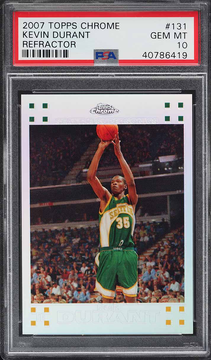 2007 Topps Chrome Orange Refractor Kevin Durant ROOKIE /199 #131