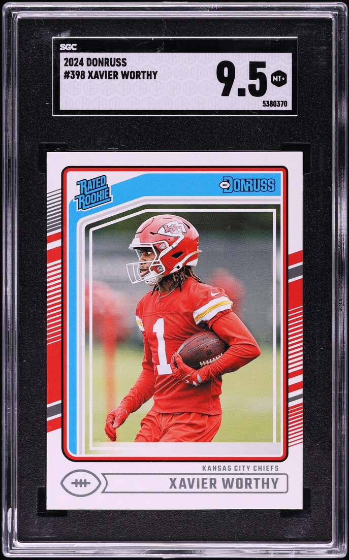 2024 Donruss Football Xavier Worthy ROOKIE #398 SGC 9.5 MINT+