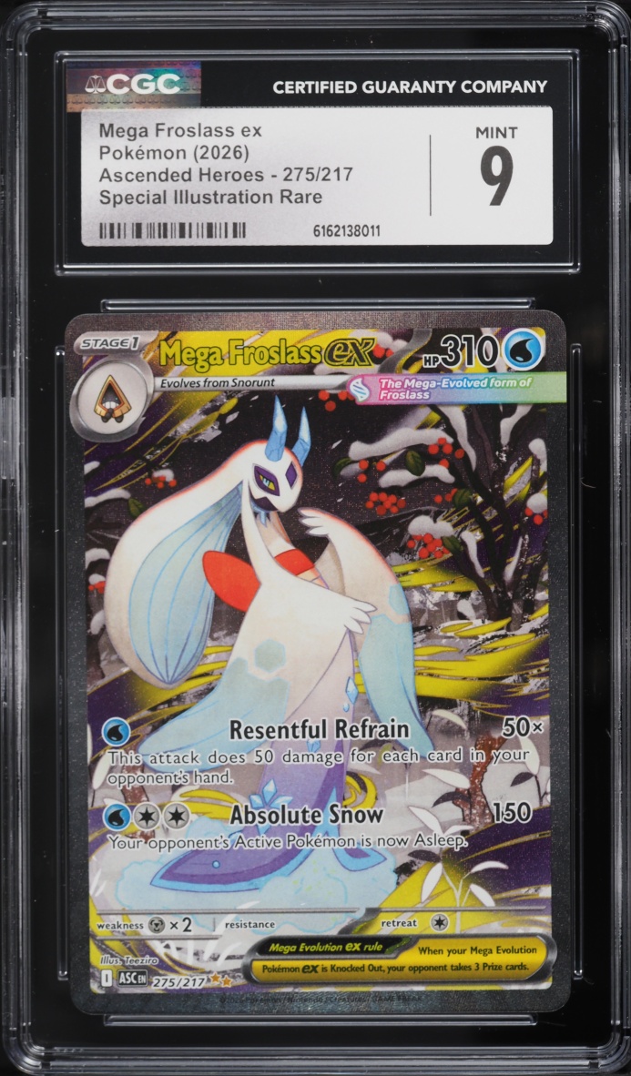 2026 Pokemon Mega Evolution Ascended Heroes SIR Mega Froslass Ex #275 CGC 9 MINT