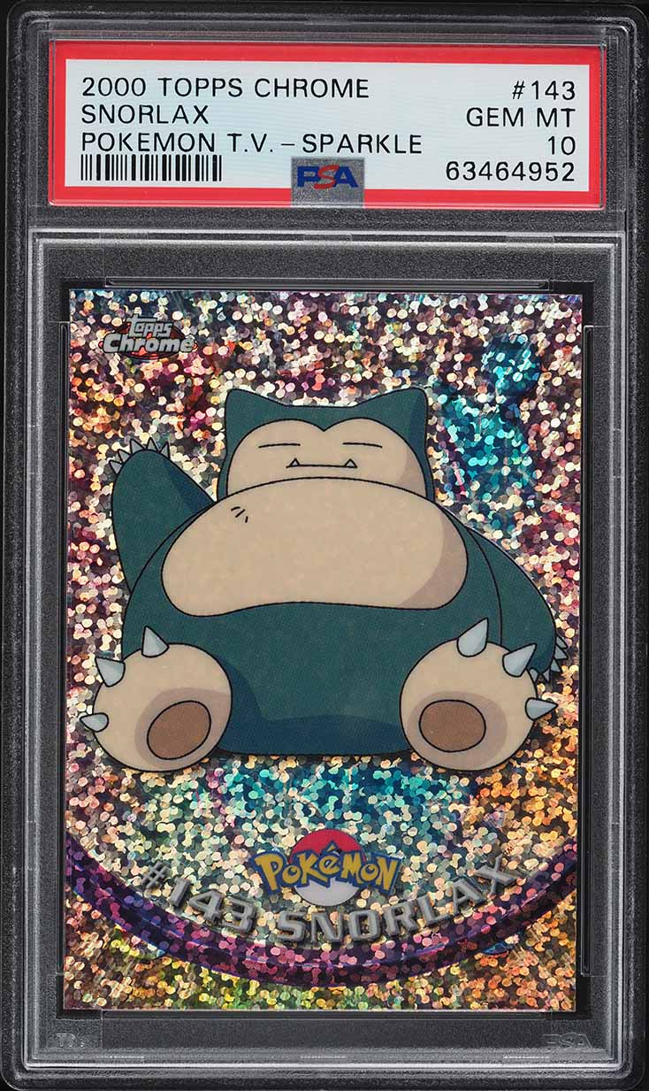 2000 Topps Chrome Pokemon Series 2 Sparkle Snorlax #143 PSA 10 GEM MINT