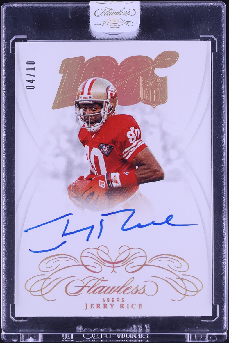 2019 Panini Flawless NFL 100 Gold Jerry Rice AUTO /10 #NFL100-JR - Photo 1