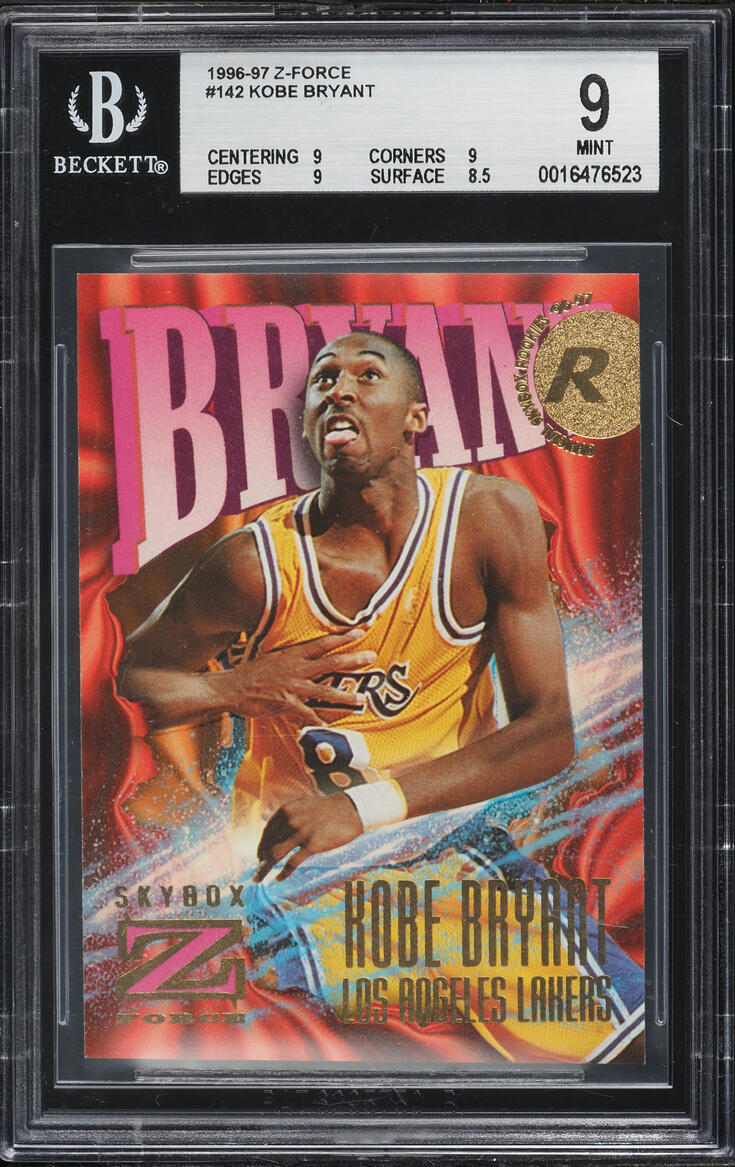 1996 Skybox Z-Force Kobe Bryant ROOKIE #142 BGS 9 MINT