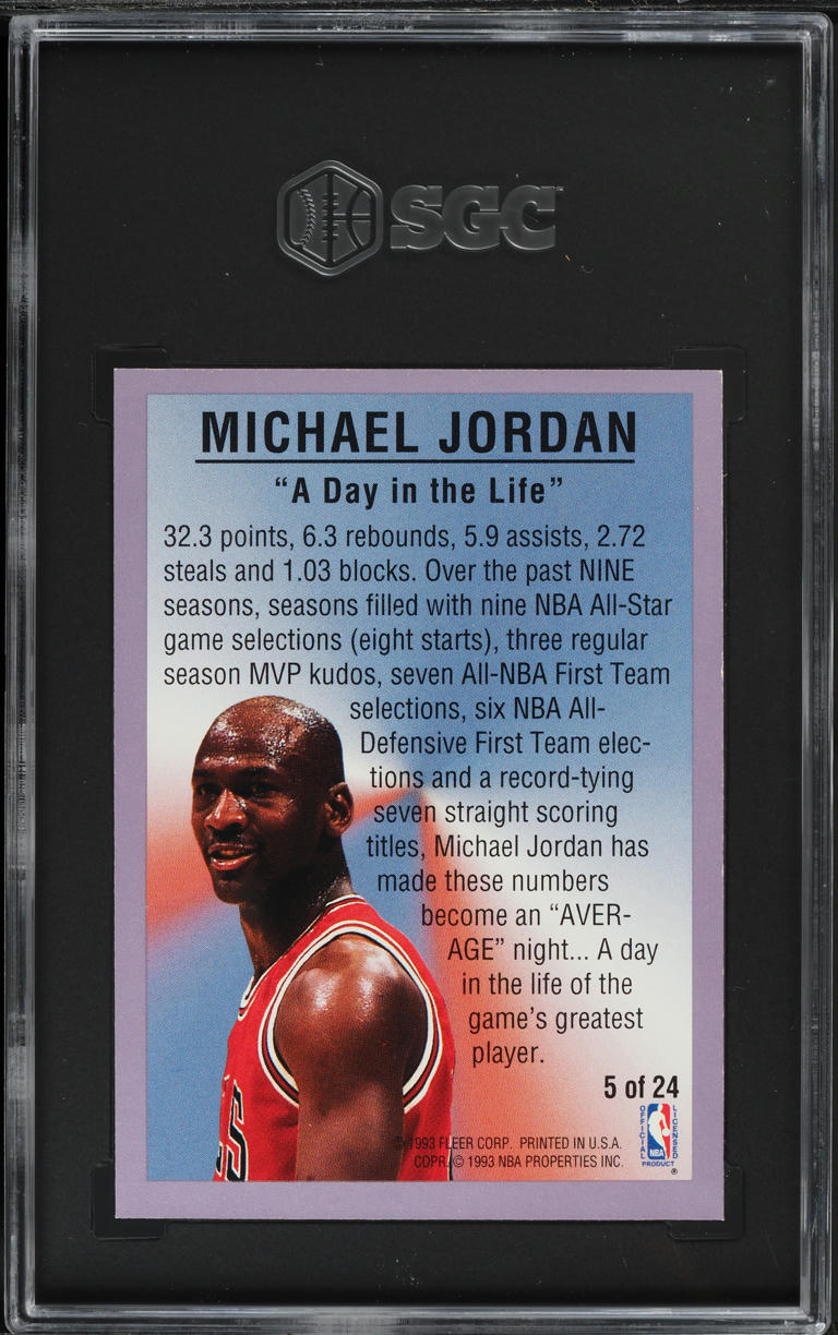 1993 Fleer All-Stars Michael Jordan #5 SGC 9 MINT