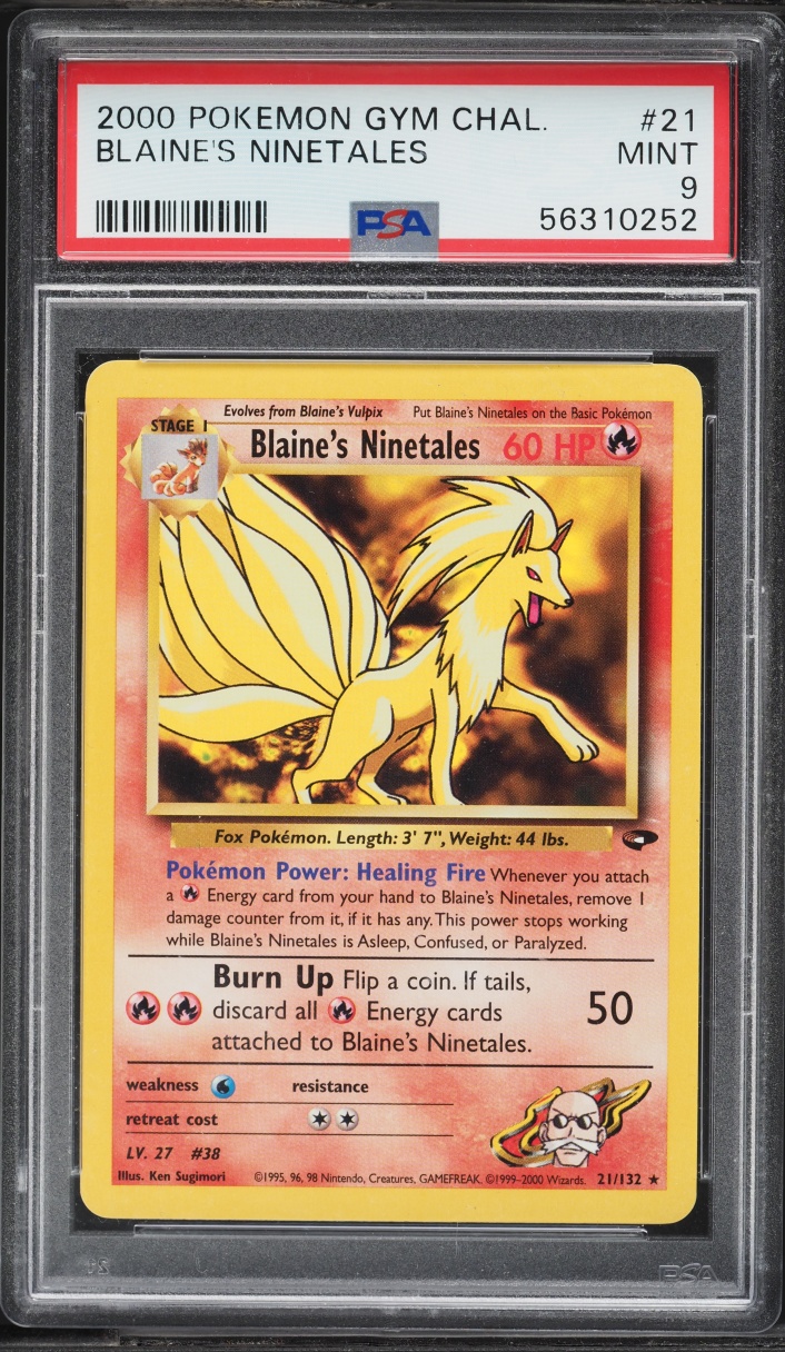 2000 Pokemon Gym Challenge Blaine's Ninetales #21 PSA 9 MINT