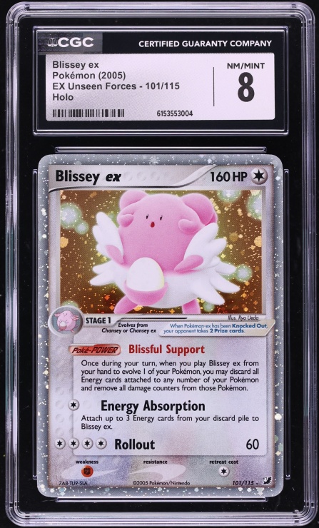 2005 Pokemon EX Unseen Forces Holo Blissey EX #101 CGC 8 NM-MT
