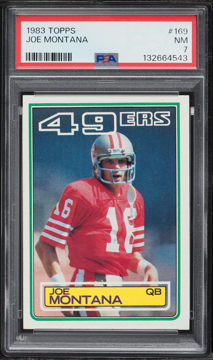 1983 Topps Football Joe Montana #169 PSA 7 NRMT