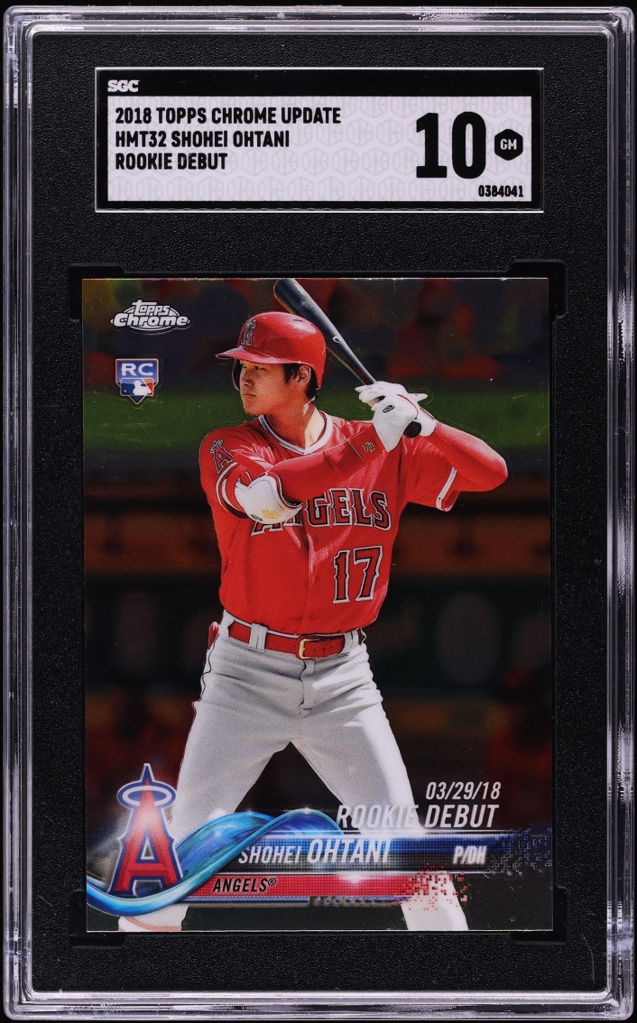 2018 Topps Chrome Update Shohei Ohtani ROOKIE #HMT32 SGC 10 GEM MINT