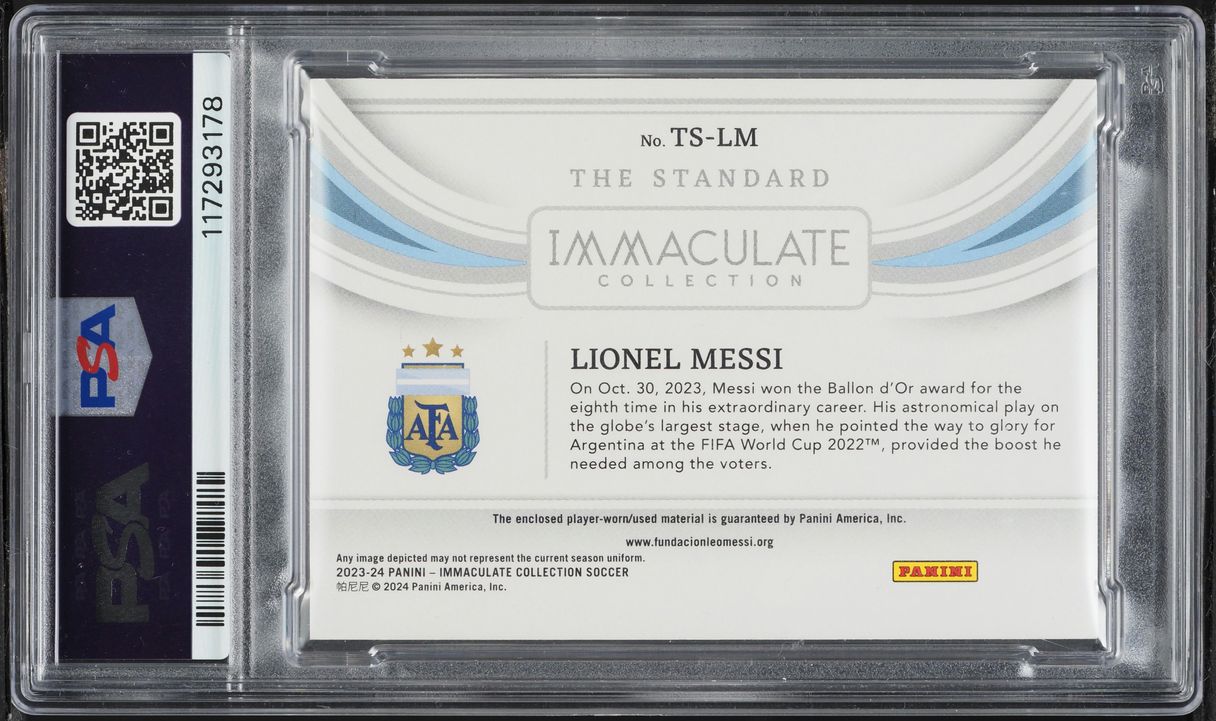 2023 Immaculate Collection The Standard Ruby Lionel Messi PATCH 1/1 #TS-LM PSA 8 NM-MT