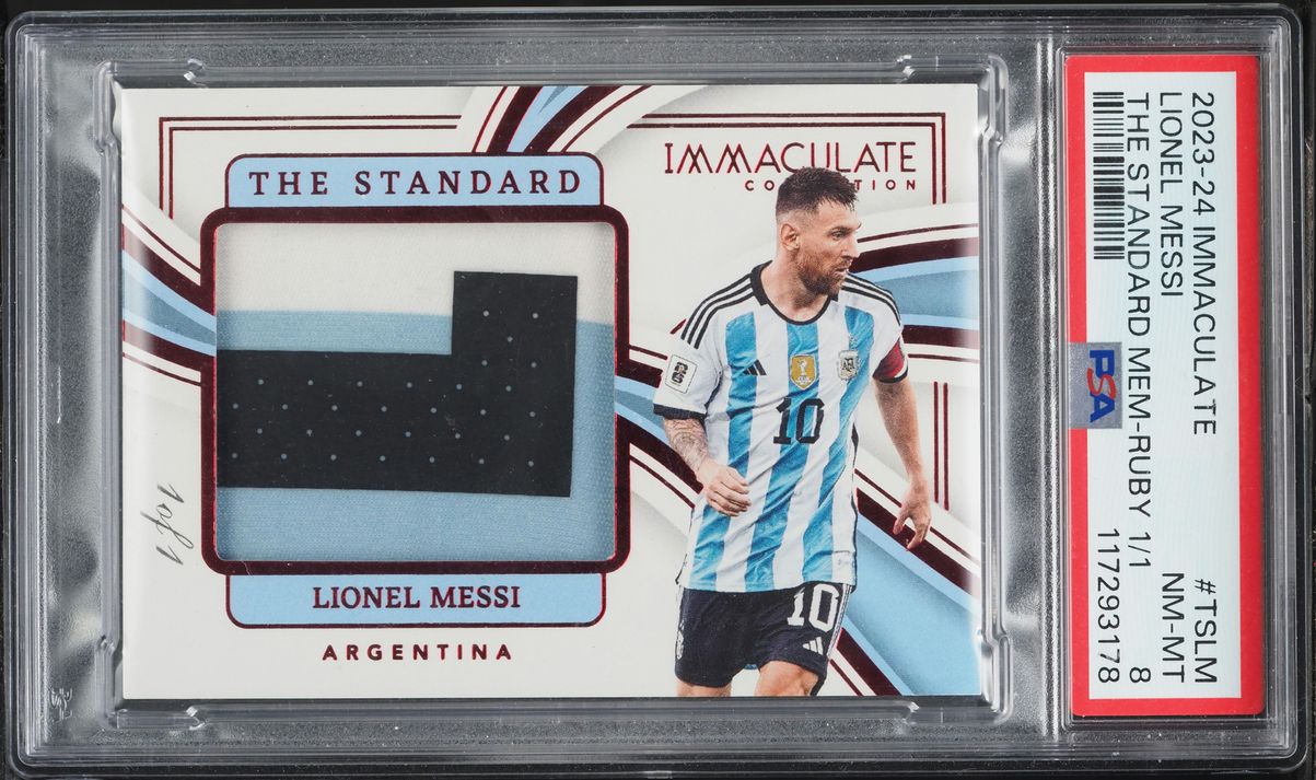 2023 Immaculate Collection The Standard Ruby Lionel Messi PATCH 1/1 #TS-LM PSA 8 NM-MT