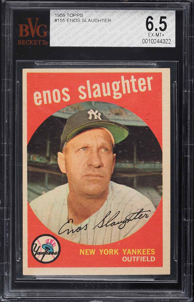 1959 Topps Enos Slaughter #155 BVG 6.5 EXMT+