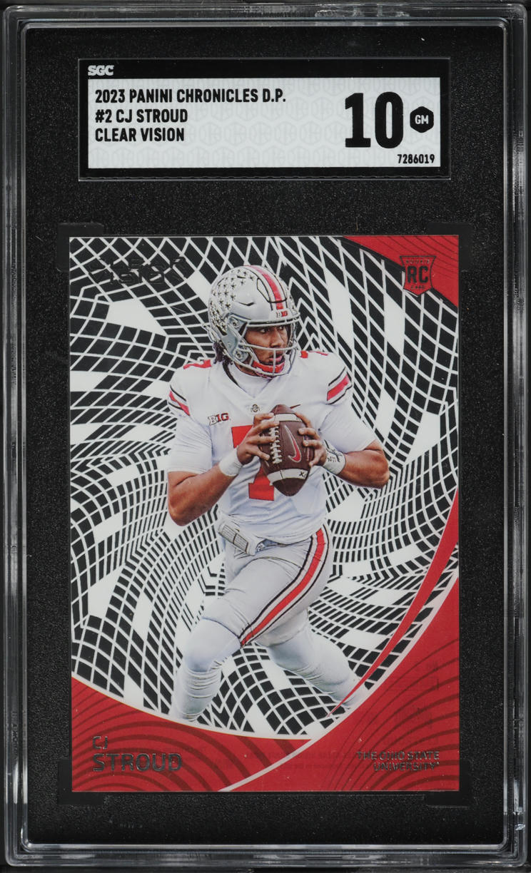 2023 Panini Chronicles Draft Picks Clear Vision C.J. Stroud ROOKIE #2 SGC 10 GEM