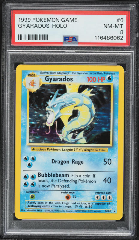 2016 Pokemon XY Evolutions Holo Gyarados #34 PSA 9 MINT on