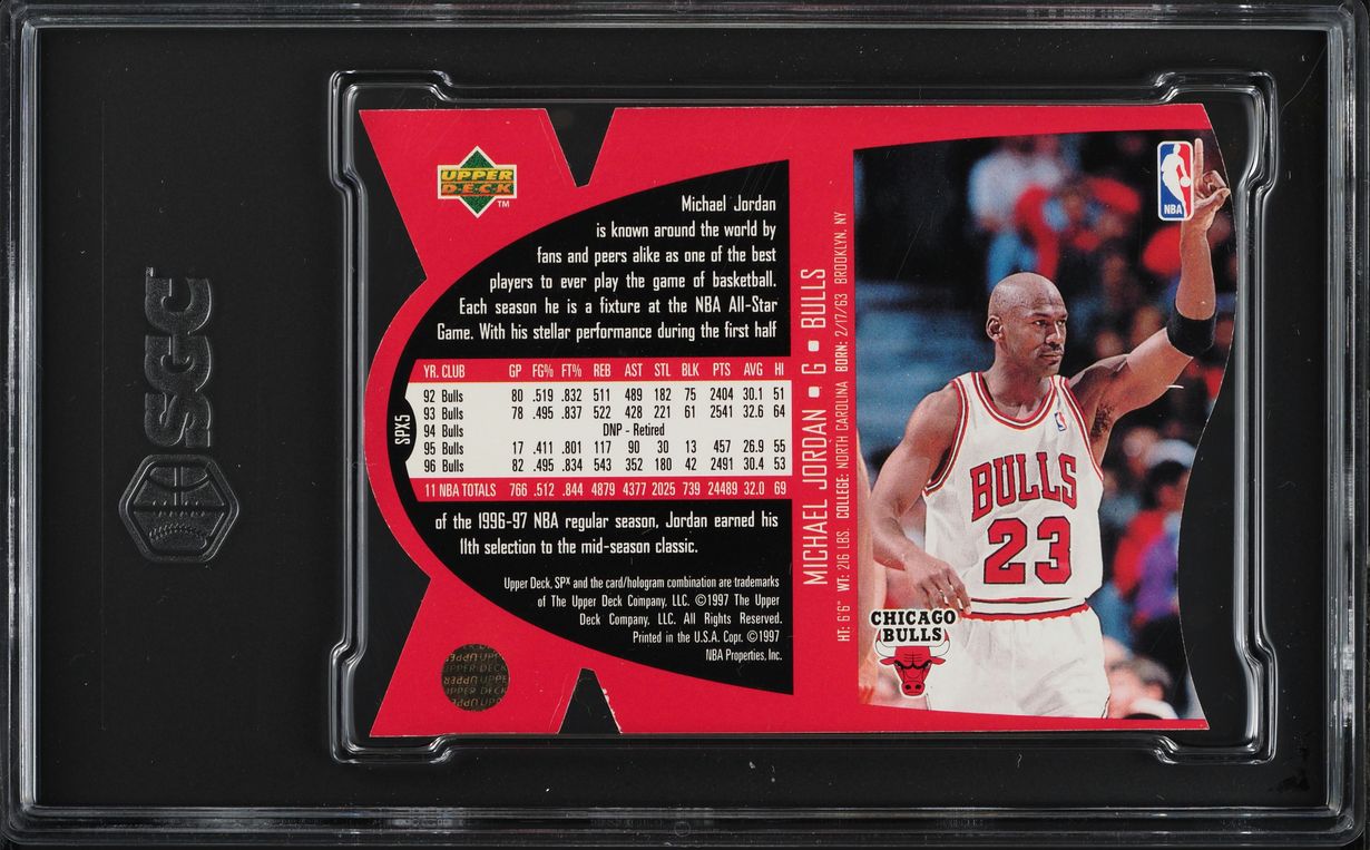 1997 SPx Basketball Michael Jordan #SPX5 SGC 8 NM-MT