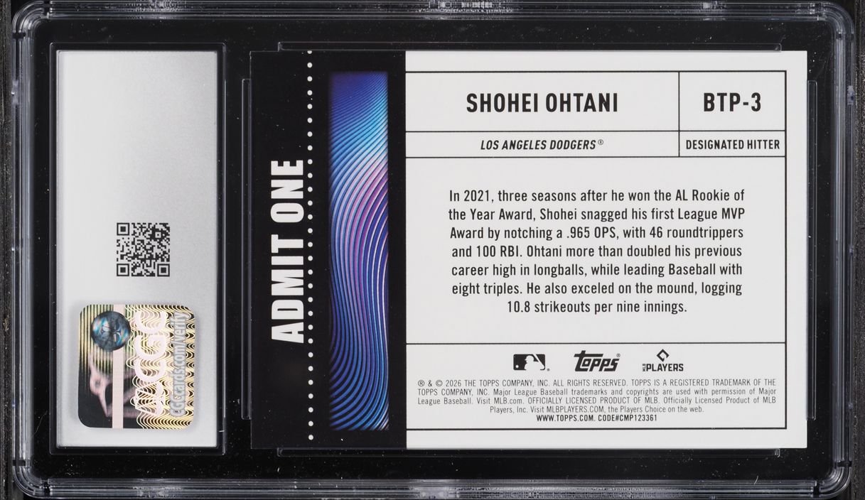 2026 Topps Big Ticket Players Shohei Ohtani #BTP-3 CGC 10 GEM MINT