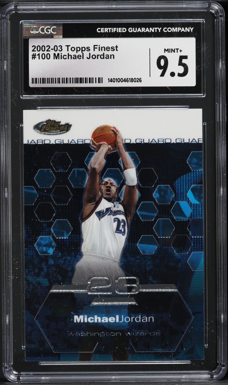 2002 Finest Basketball Michael Jordan #100 CGC 9.5 MINT+