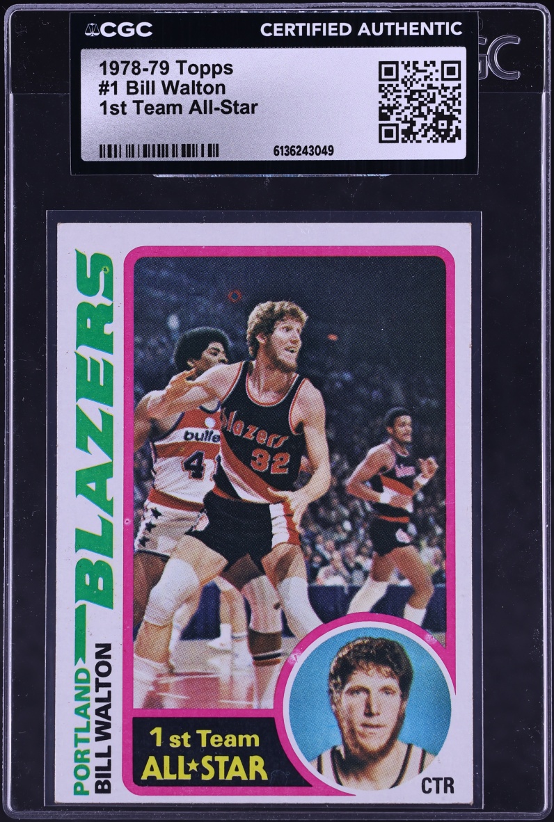 1978 Topps Basketball Bill Walton ALL-STAR #1 CGC AUTH