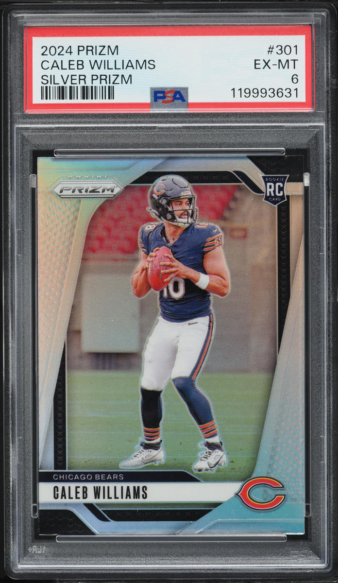 2024 Panini Prizm Silver Caleb Williams ROOKIE #301 PSA 6 EXMT